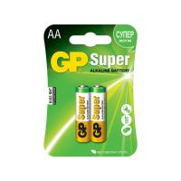 Батарейки алкалиновые GP Super Alkaline 15А АA - 2 шт. на блистере