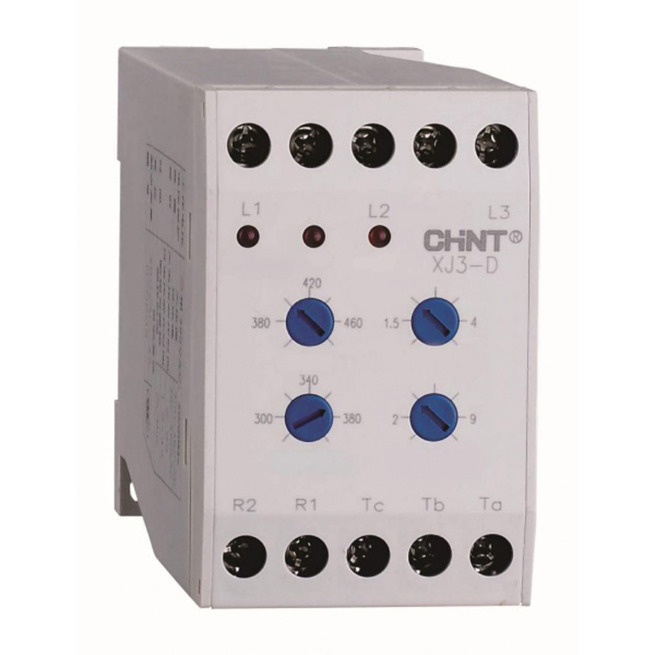Реле контроля фаз модульное Chint XJ3-D (284003) T1-T2 380 В 5 А тип AC 1P
