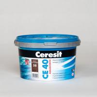 Затирка Ceresit CE 40 aquastatic темно-коричневая, 2 кг