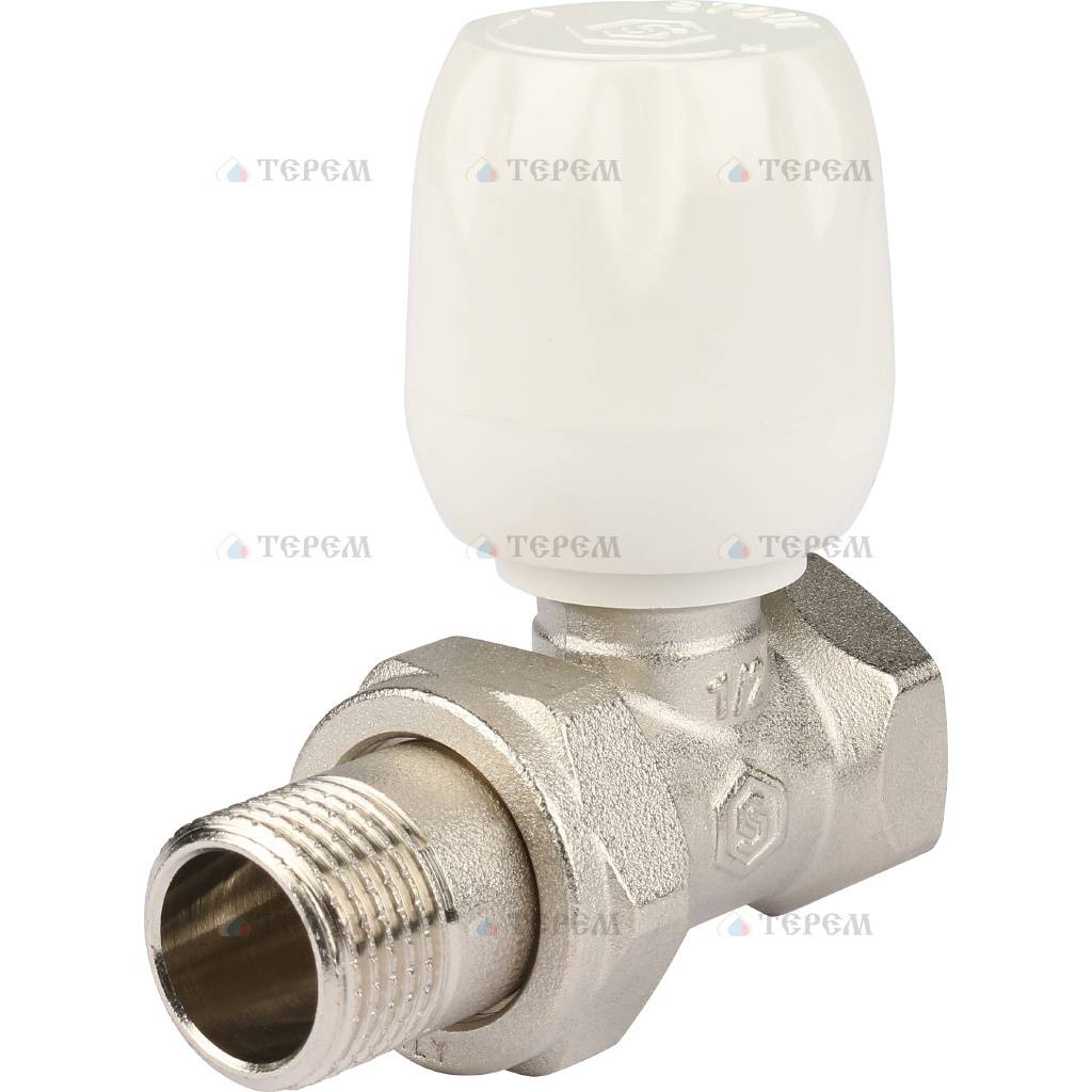 STOUT SVRs Клапан ручной терморегулирующий с неподъемным шпинделем, прямой 1/2"