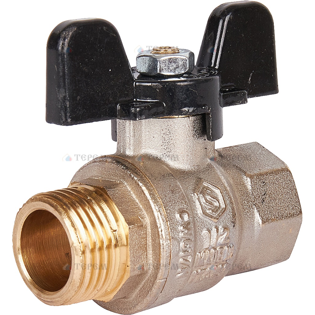 STOUT SVB Кран шаровой стандартнопроходной, ВР/НР, ручка бабочка 1/2"