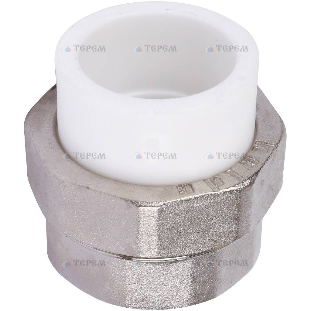 Kalde  32x1 1/4" Муфта разъемная с внутренней резьбой для полипропиленовых труб под сварку (цвет белый)