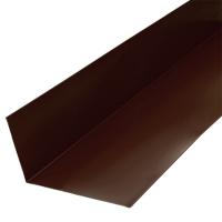 Планка примыкания верхняя 250х147х2000 (ПЭ-RAL 8017-0,45 мм) коричневый шоколад