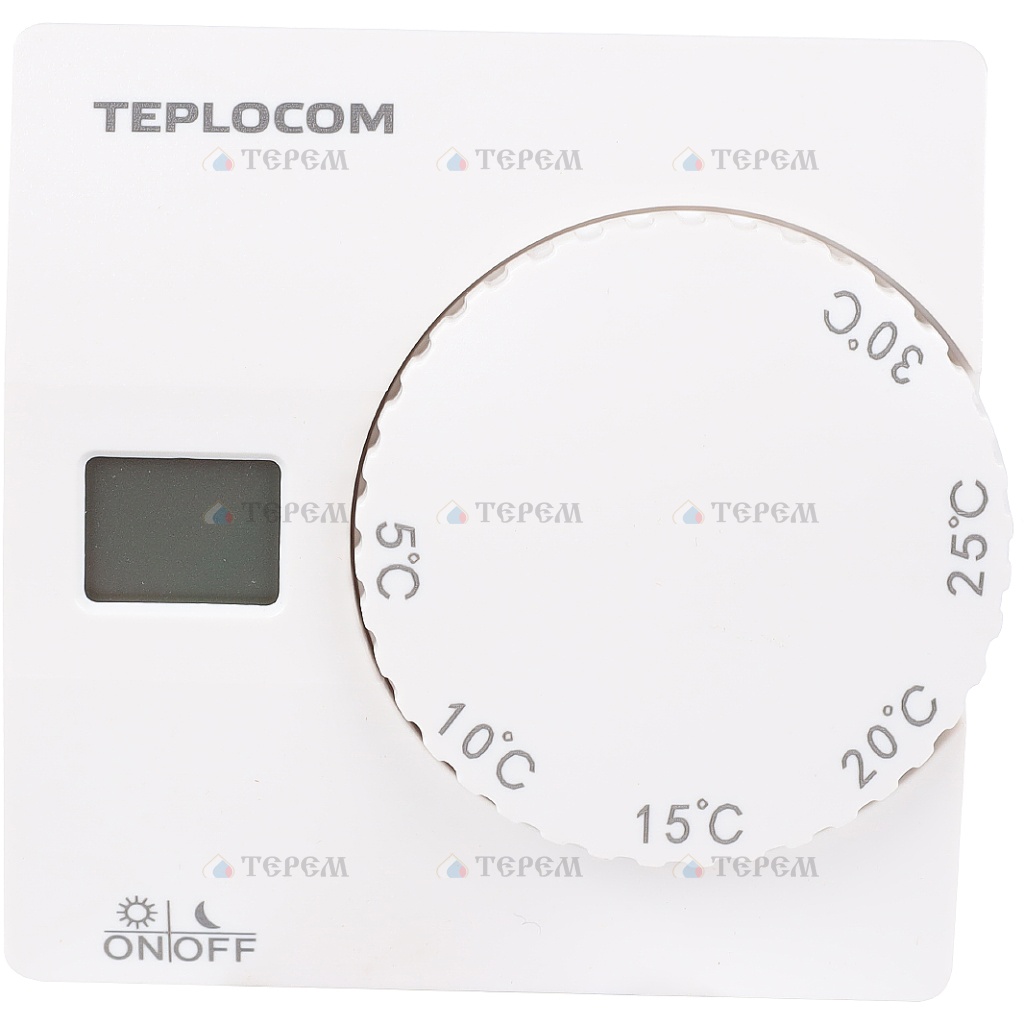 Teplocom  Термостат комнатный Teplocom TS-2AA/8A, проводной, реле 250В, 8А