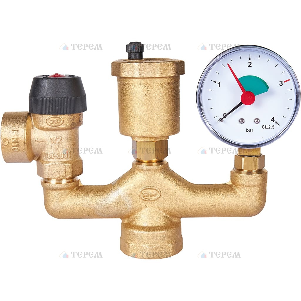 STOUT SVS-0040-015025 STOUT Группа безопасности котла  (до 50 кВт) (без теплоизоляции) (503.525)