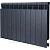 Global  STYLE PLUS 500 10 секции радиатор биметаллический боковое подключение (цвет cod.07 grigio scuro opaco mettalizzato 2748 (черный))