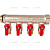 STOUT SMB 6210 341204 STOUT Коллектор с шаровыми кранами 3/4", 4 отвода 1/2" (красные ручки)