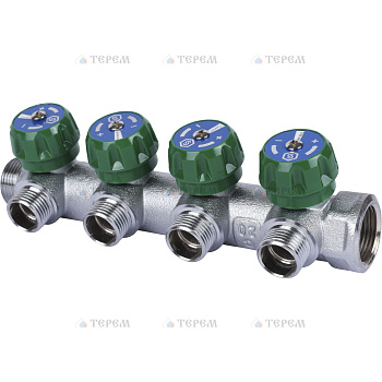 STOUT SMB-6850-341204 коллектор регулирующий 3/4", 4 отвода 1/2"