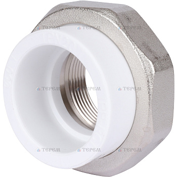 Политэк Политэк White fittings 50х1 1/2" Муфта разъемная с внутренней резьбой для полипропиленовых труб под сварку (цвет белый)