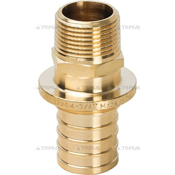 STOUT  Переходник с наружной резьбой 32xR 3/4" для труб из сшитого полиэтилена аксиальный