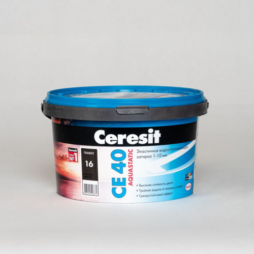 Затирка Ceresit CE 40 aquastatic графит, 2 кг