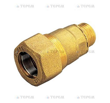 TIEMME  Муфта 3/4'' HP для стальных труб, латунь