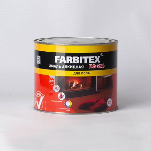 Эмаль ПФ-266 золотистый (1,8 кг) Farbitex