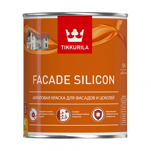 Краска фасадная Tikkurila Facade Silicon глубокоматовая база A 9 л