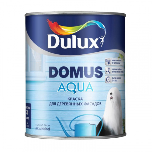 Краска для деревянных фасадов Dulux Domus Aqua база BW 1 л