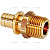 REHAU RAUTITAN Фитинги Переходник с наружной резьбой 40-R 1 1/4 RX+ для труб из сшитого полиэтилена аксиальный