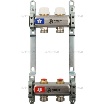 STOUT  Коллектор из нержавеющей стали без расходомеров 2 вых.