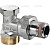 OVENTROP  Вентиль Combi 2, угловой, DN-15, 3/4", 1/2", Н ЕК-Н, PN, бар-10, T°C -от +2 до +120, латунь, никелированный, НГ со штуцером, предварительная настройка, отключение