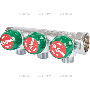 STOUT SMB-6850-341203 коллектор регулирующий 3/4", 3 отвода 1/2"