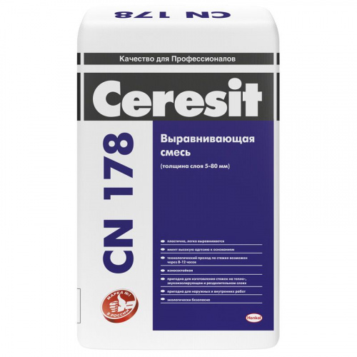 Ровнитель цементный Ceresit CN 178, 25 кг
