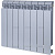 Global  STYLE PLUS 500 8 секции радиатор биметаллический боковое подключение (цвет cod.08 grigio argento opaco metallizzato 2676 (серый))
