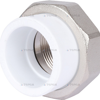 Политэк Политэк White fittings 40х1 1/4" Муфта разъемная с внутренней резьбой для полипропиленовых труб под сварку (цвет белый)