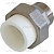 Kalde  32x1 1/4" Муфта разъемная с наружной резьбой для полипропиленовых труб под сварку (цвет белый)