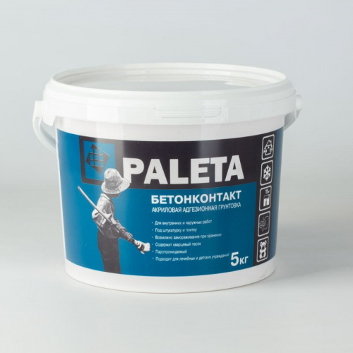 Грунтовка бетоноконтакт Paleta морозостойкий 5 кг