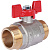 ROMMER  Шаровой кран 1 1/4" НР/НР, ручка бабочка