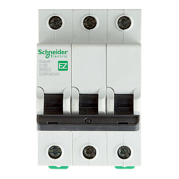 Автоматический выключатель Schneider Electric Easy9 (EZ9F56350) 3P 50А тип С 6 кА 220 В на DIN-рейку
