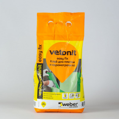 Клей для плитки (С0 Т) weber.vetonit Easy Fix, 5 кг