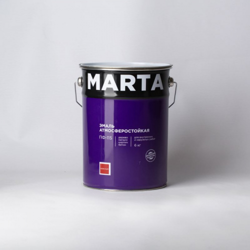 Эмаль MARTA ПФ-115 красная, 6кг