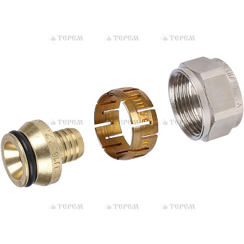 Uponor FLEX-X зажимной адаптер из покрытой латуни PE-X 16X2,2-3/4"ВР Евроконус
