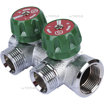STOUT SMB-6850-343402 коллектор регулирующий 3/4", 2 отвода 3/4"ЕК