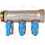 STOUT SMB 6211 011203 STOUT Коллектор с шаровыми кранами 1", 3 отвода 1/2" (синие ручки)