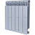 Global  STYLE PLUS 500 6 секции радиатор биметаллический боковое подключение (цвет cod.08 grigio argento opaco metallizzato 2676 (серый))